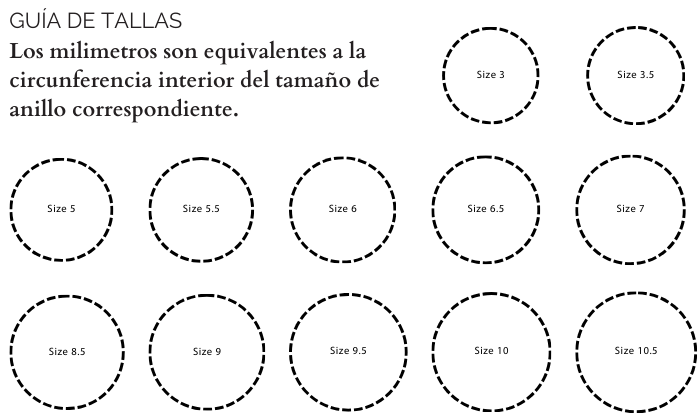Guía de Tallas para Anillo de Compromiso