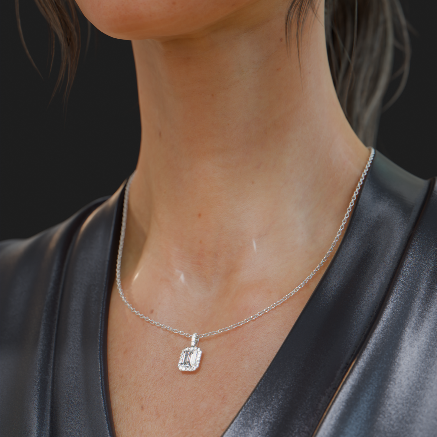 Collar Emerald Halo