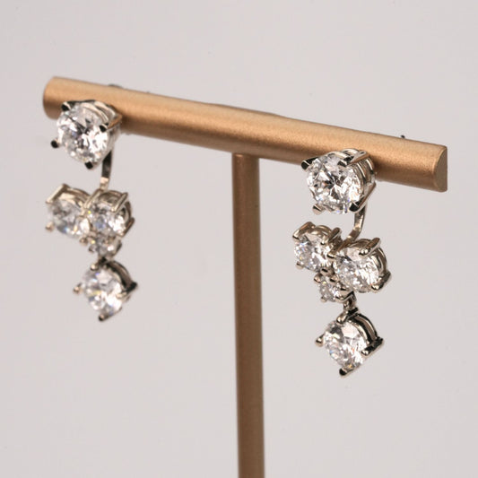 Studs Round 2.00 ct & Jacket Cluster