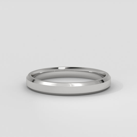 Anillo Beveled Edge Wedding Band