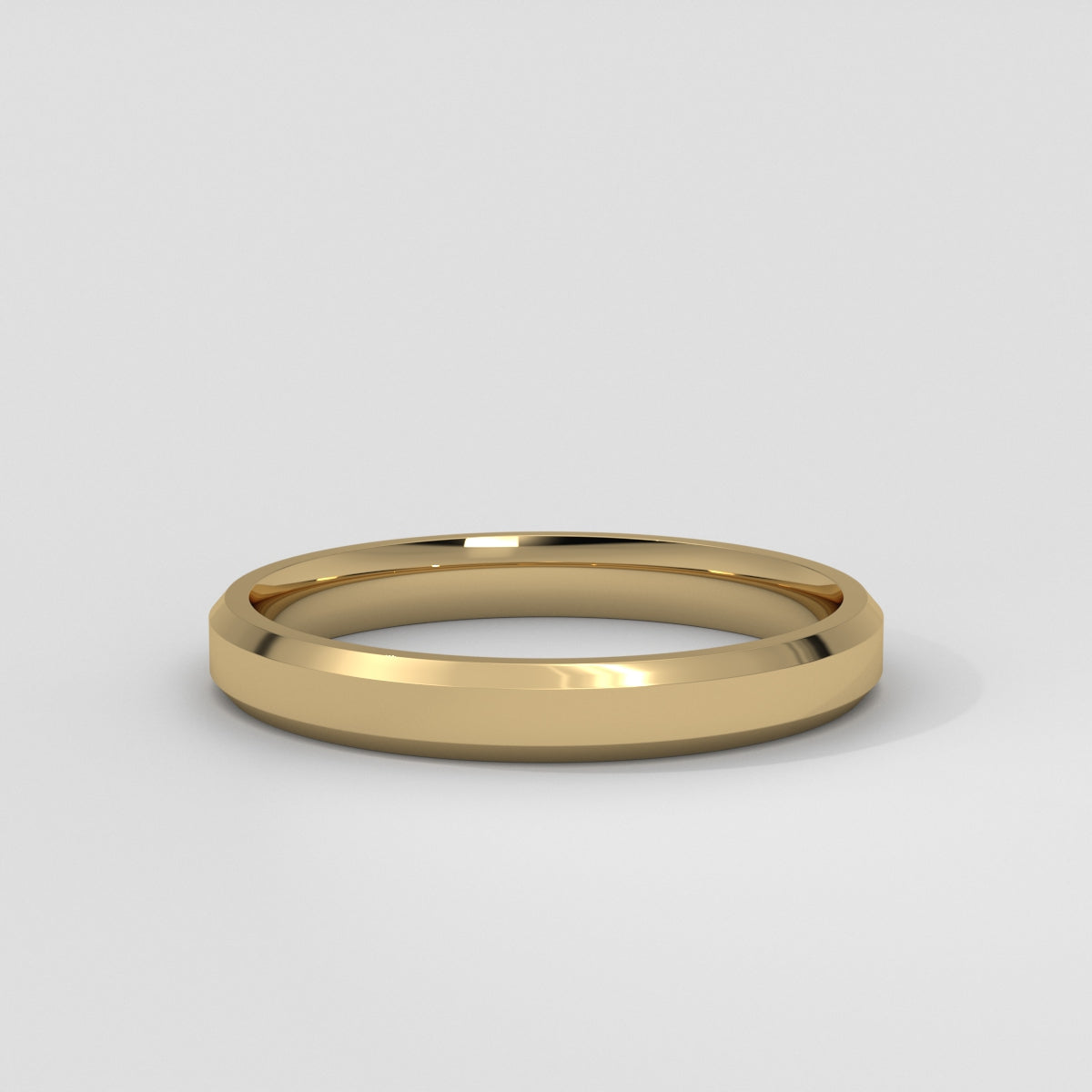 Anillo Beveled Edge Wedding Band