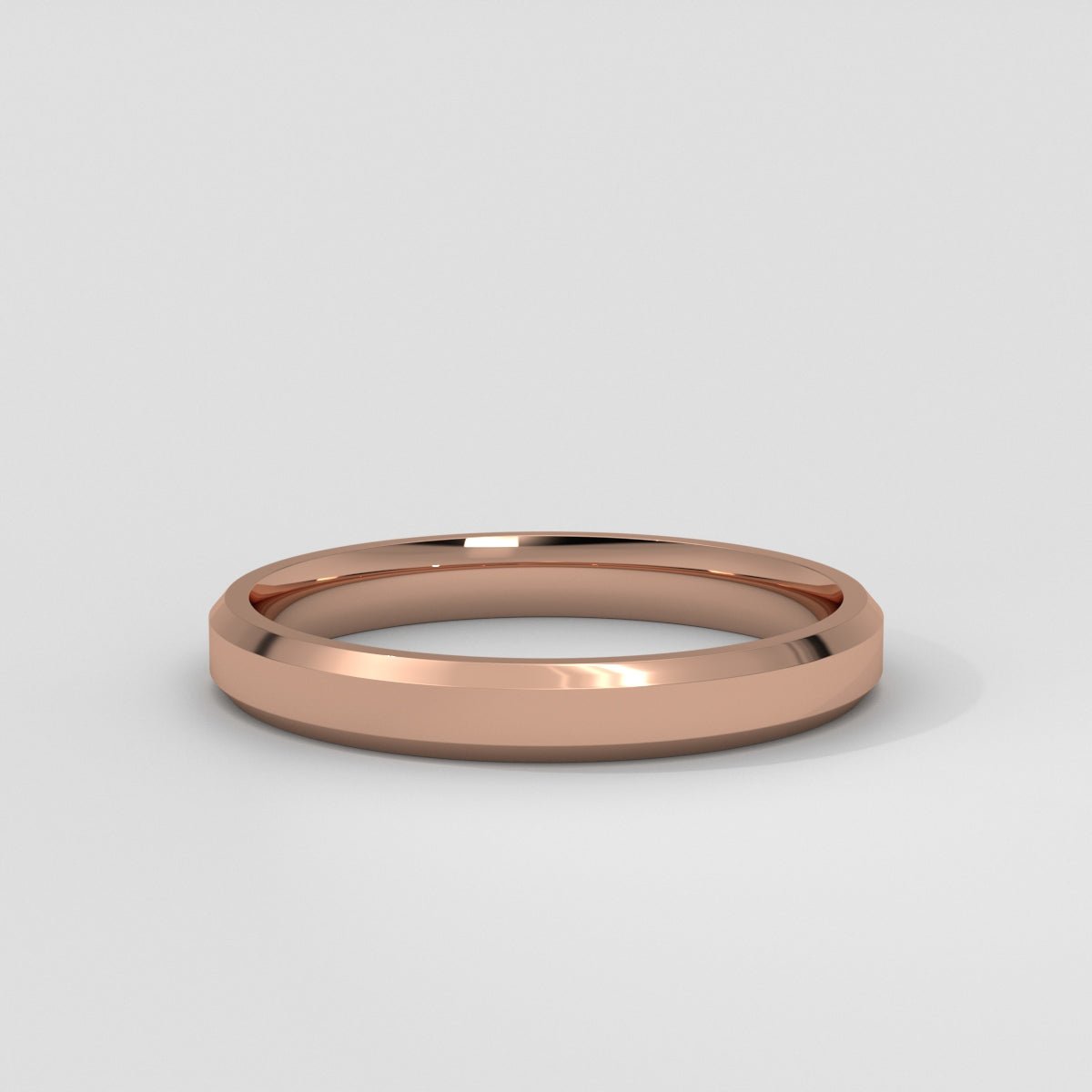 Anillo Beveled Edge Wedding Band