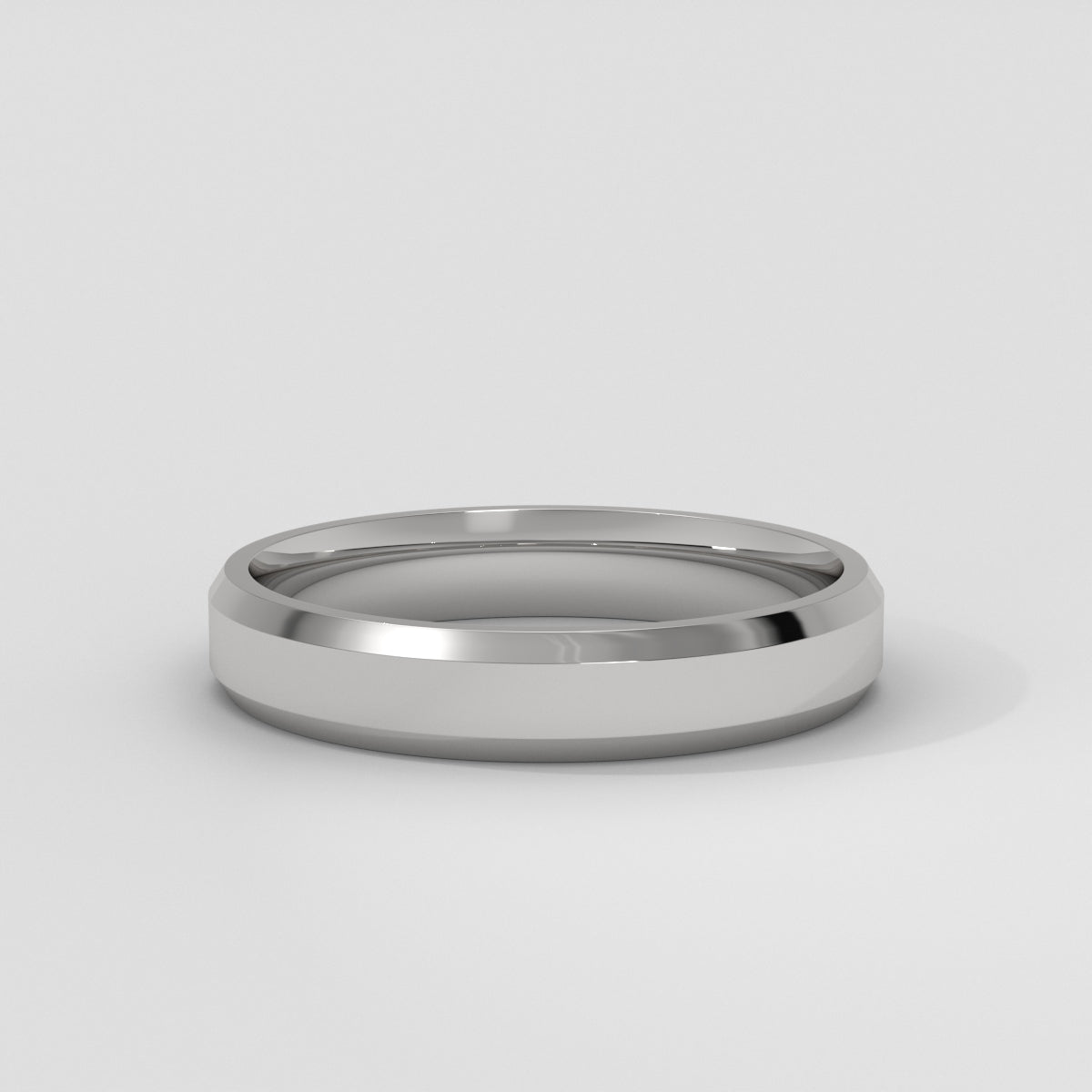 Anillo Beveled Edge Wedding Band