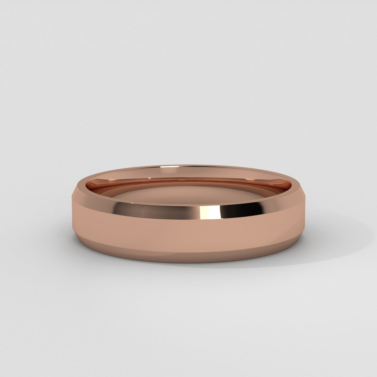 Anillo Beveled Edge Wedding Band