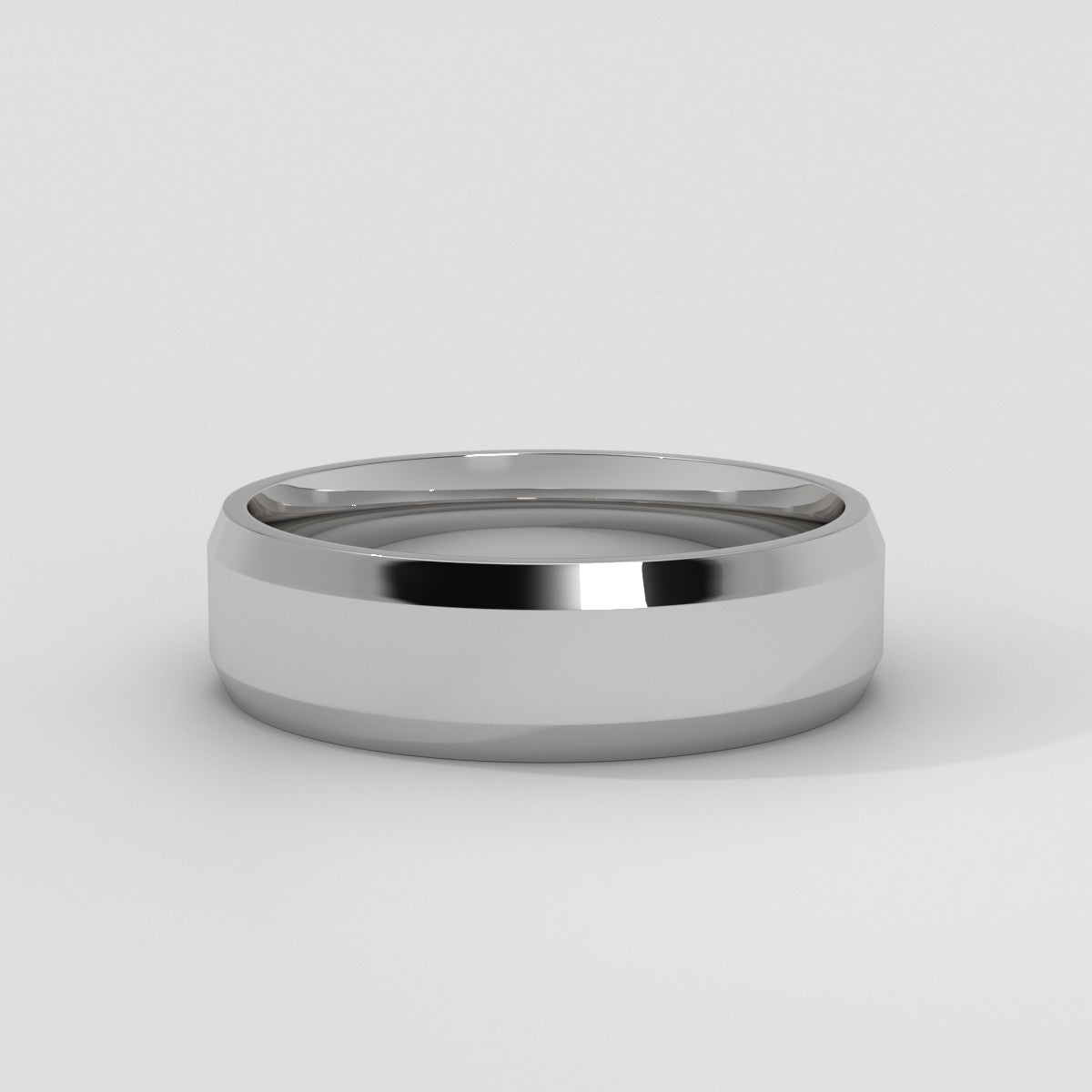 Anillo Beveled Edge Wedding Band