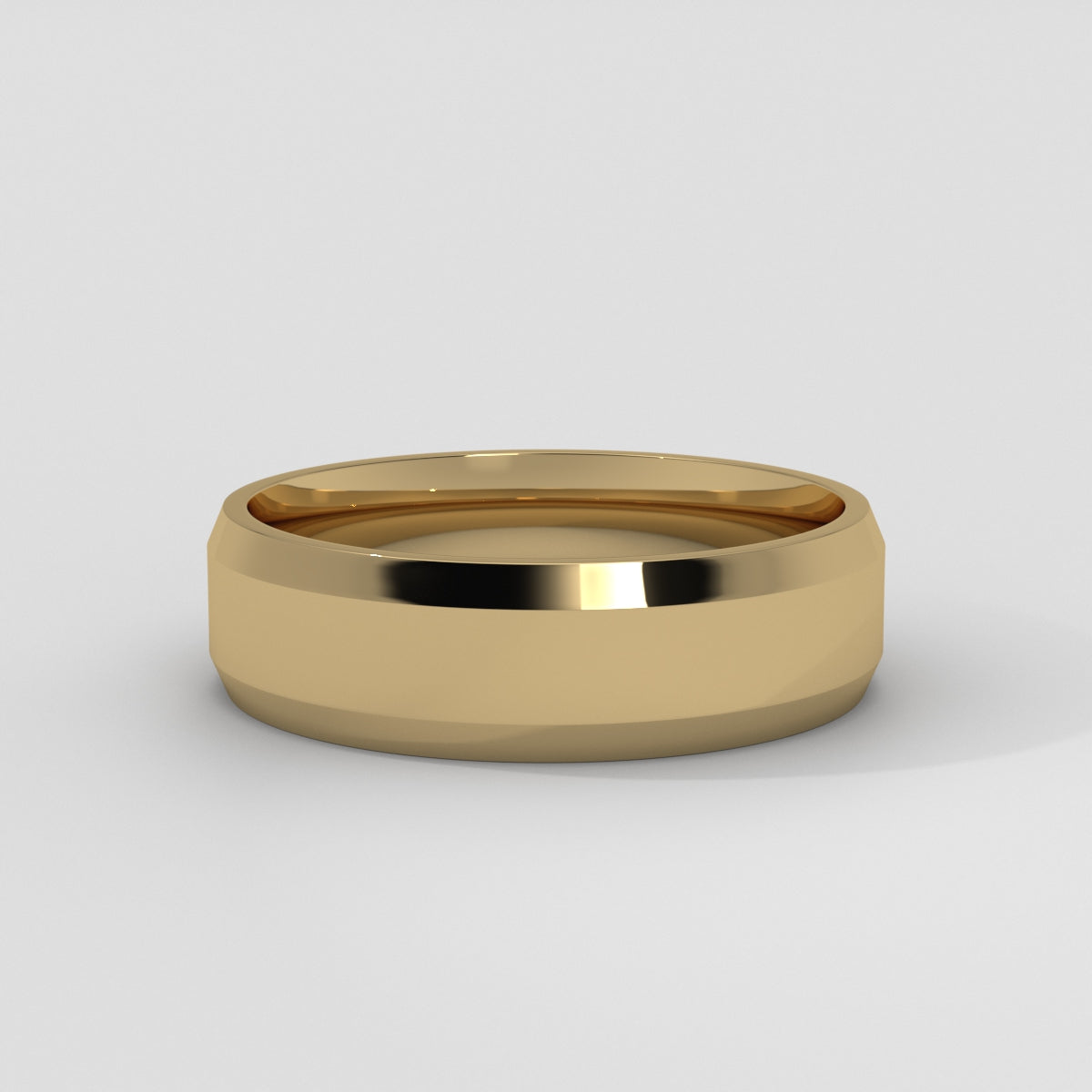 Anillo Beveled Edge Wedding Band