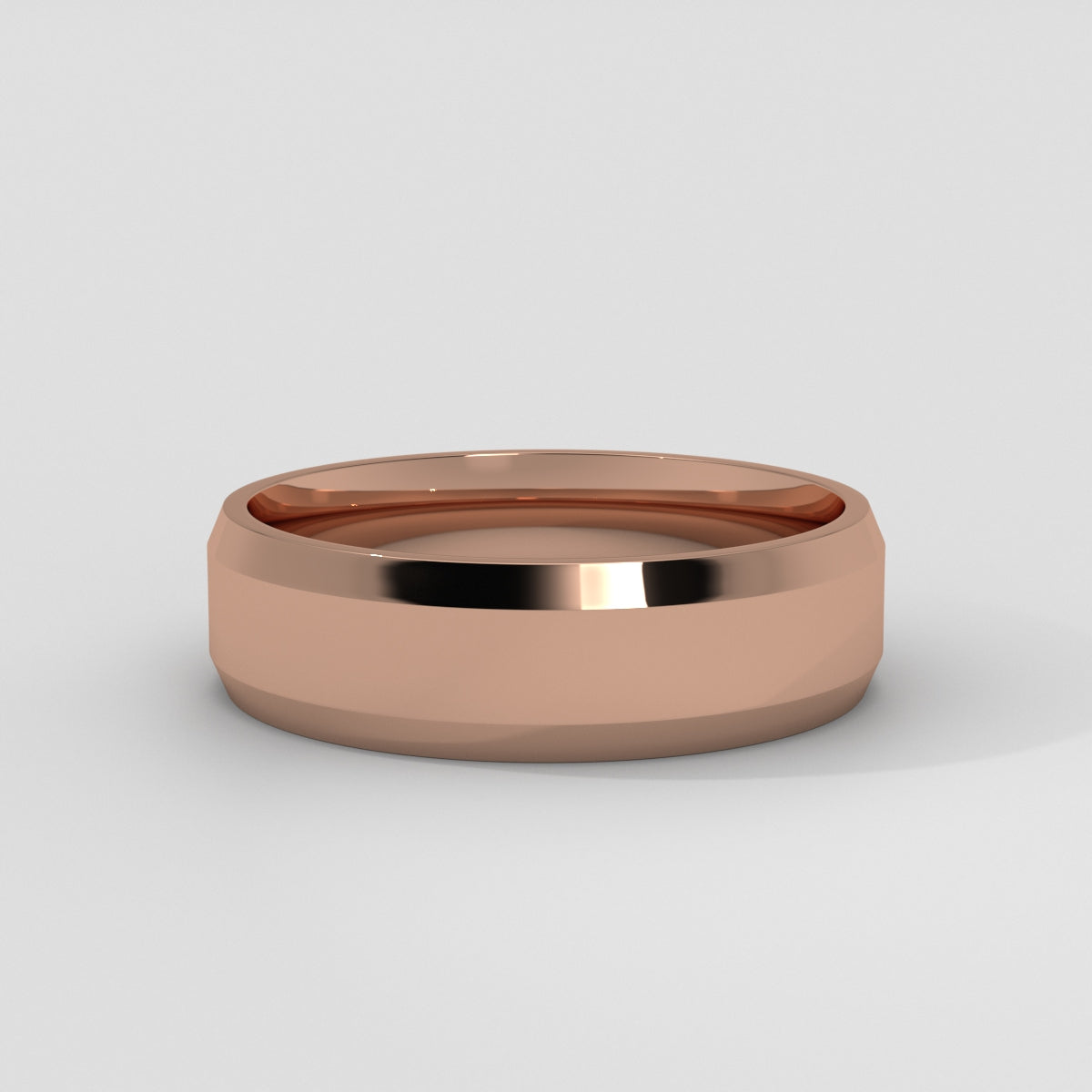 Anillo Beveled Edge Wedding Band