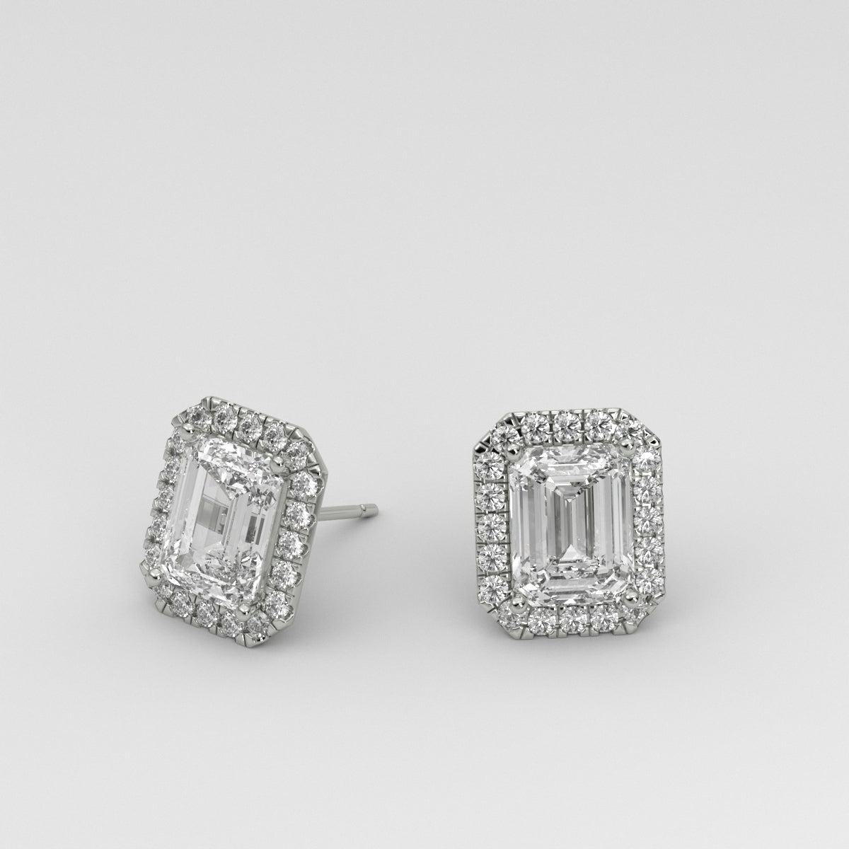 Studs Emerald Halo