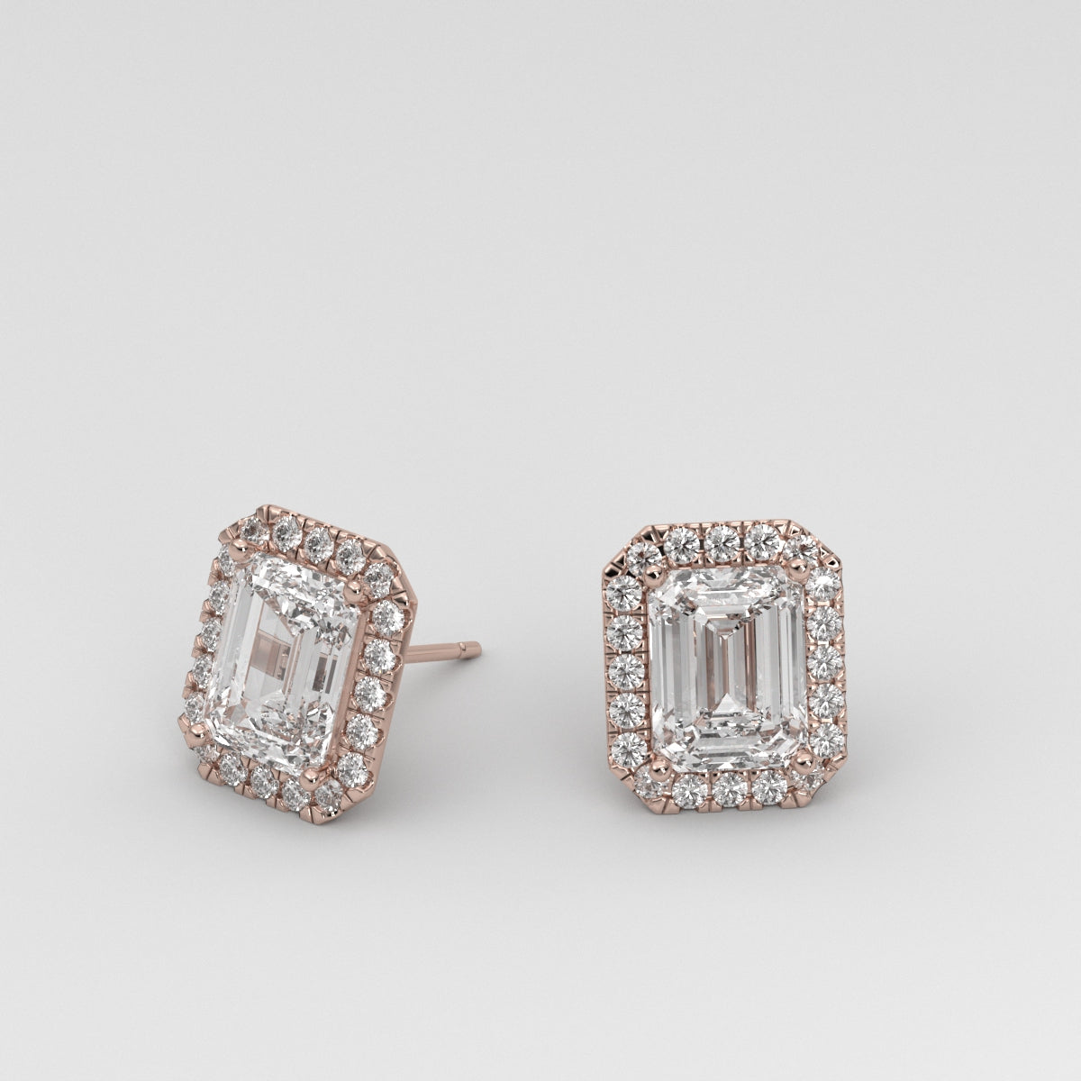 Studs Emerald Halo