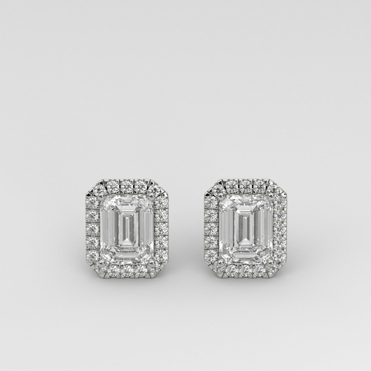 Studs Emerald Halo