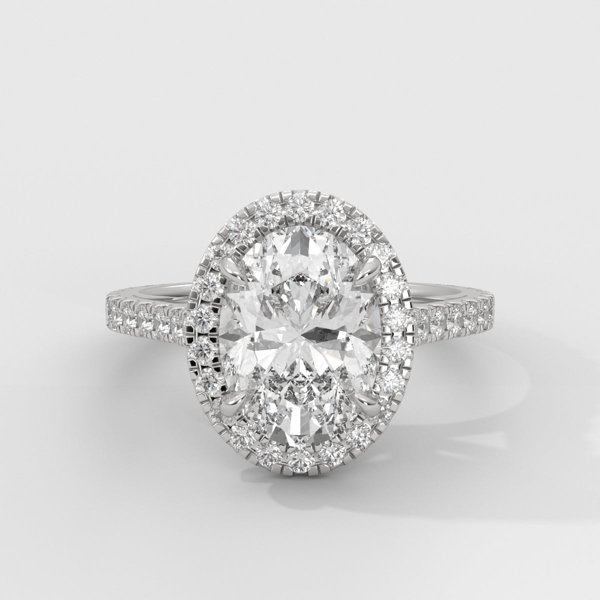 Anillo de Compromiso Halo Oval