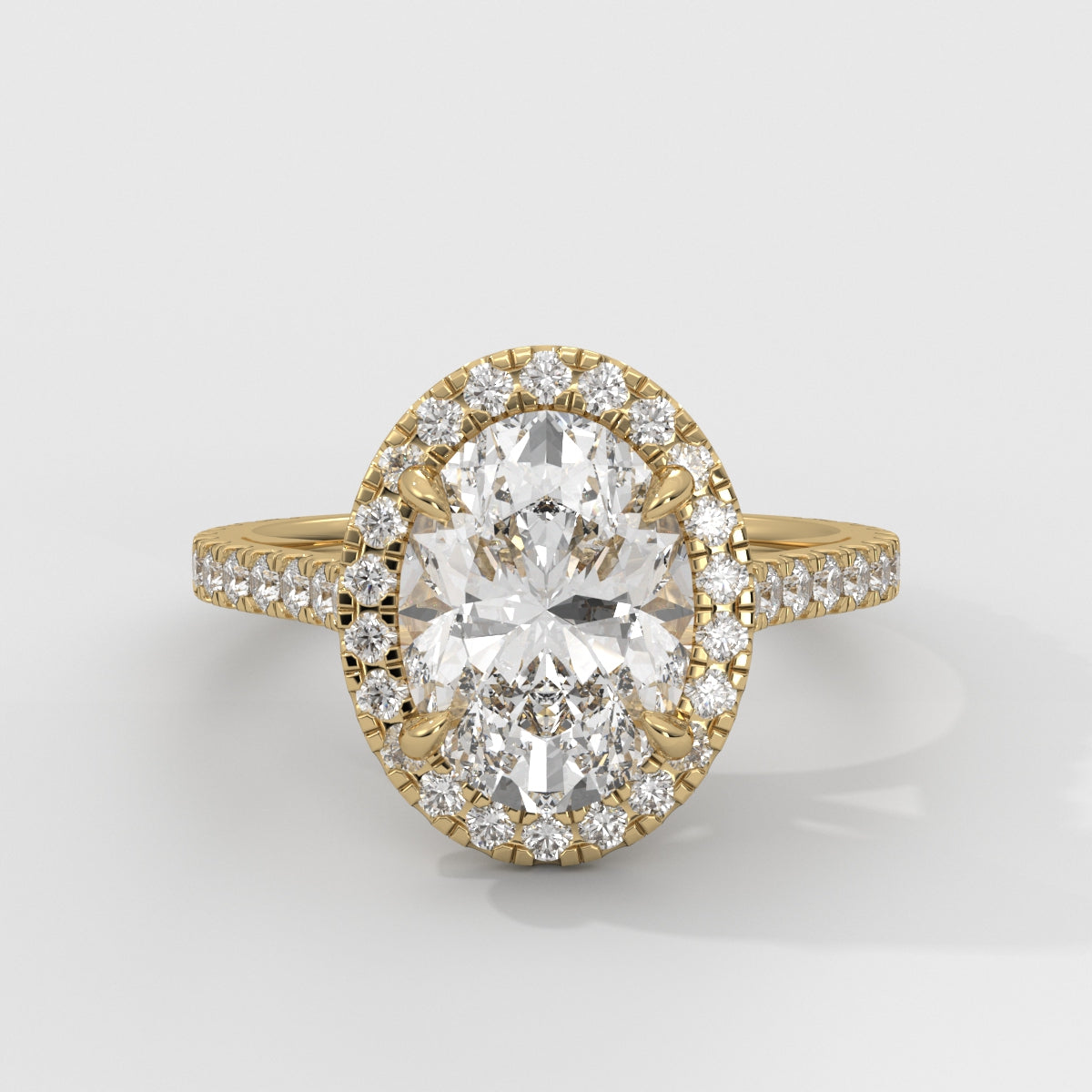 Anillo de Compromiso Halo Oval