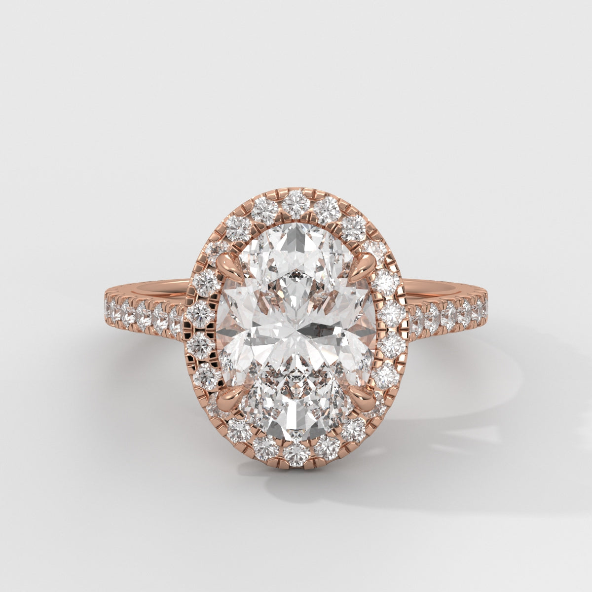 Anillo de Compromiso Halo Oval