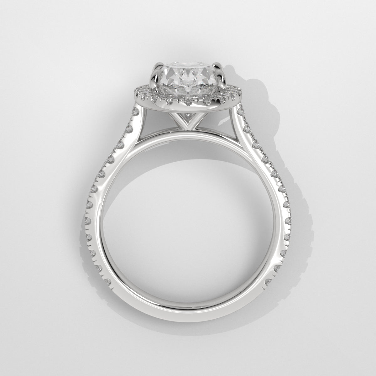 Anillo de Compromiso Halo Oval