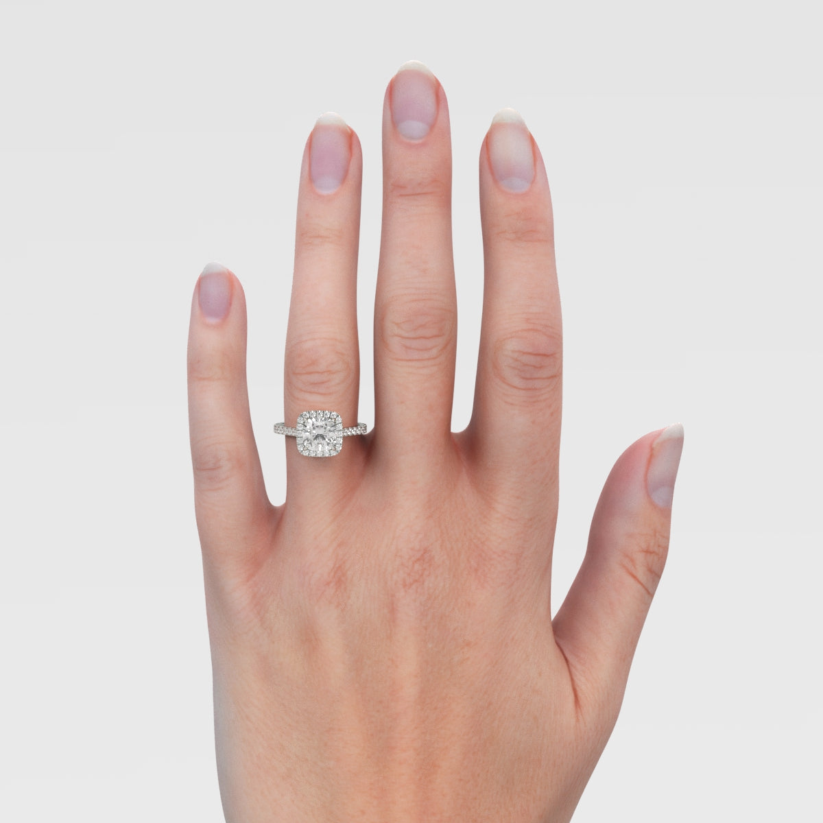 Anillo de Compromiso Halo Cushion