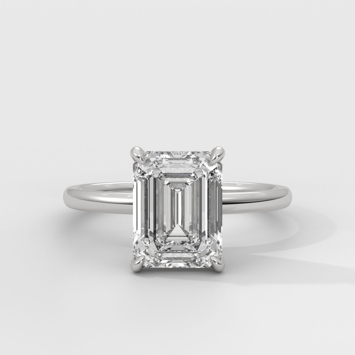 Anillo de Compromiso Hidden Halo Emerald