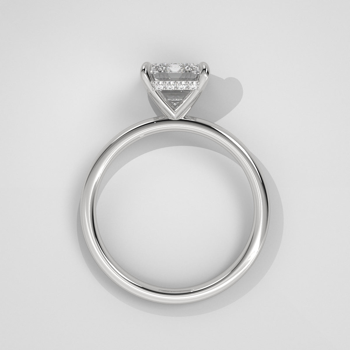 Anillo de Compromiso Hidden Halo Emerald