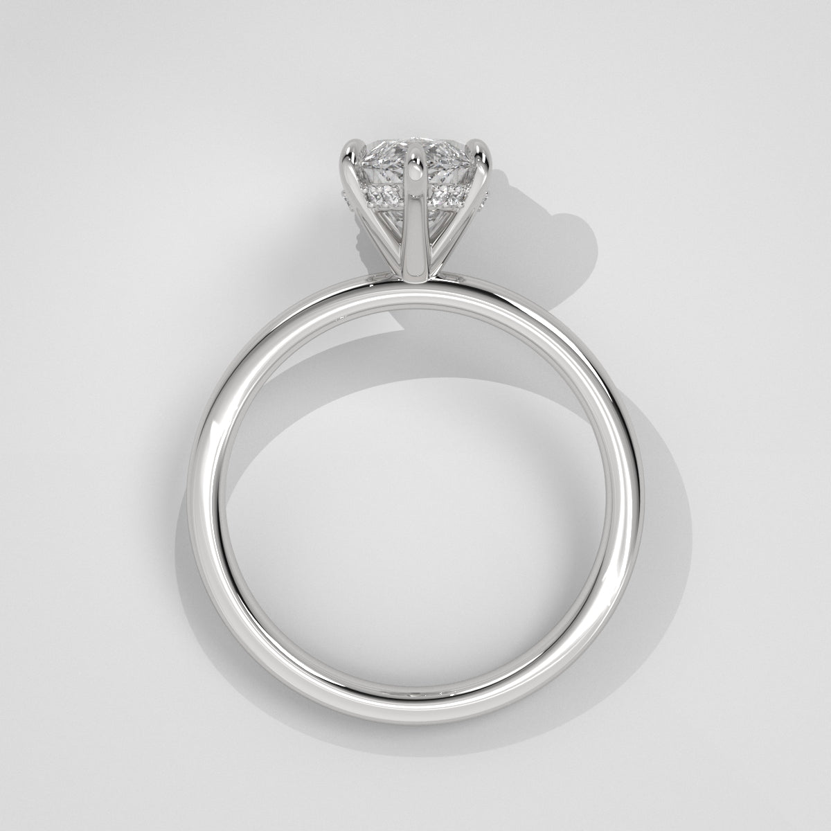 Anillo de Compromiso Hidden Halo Marquise