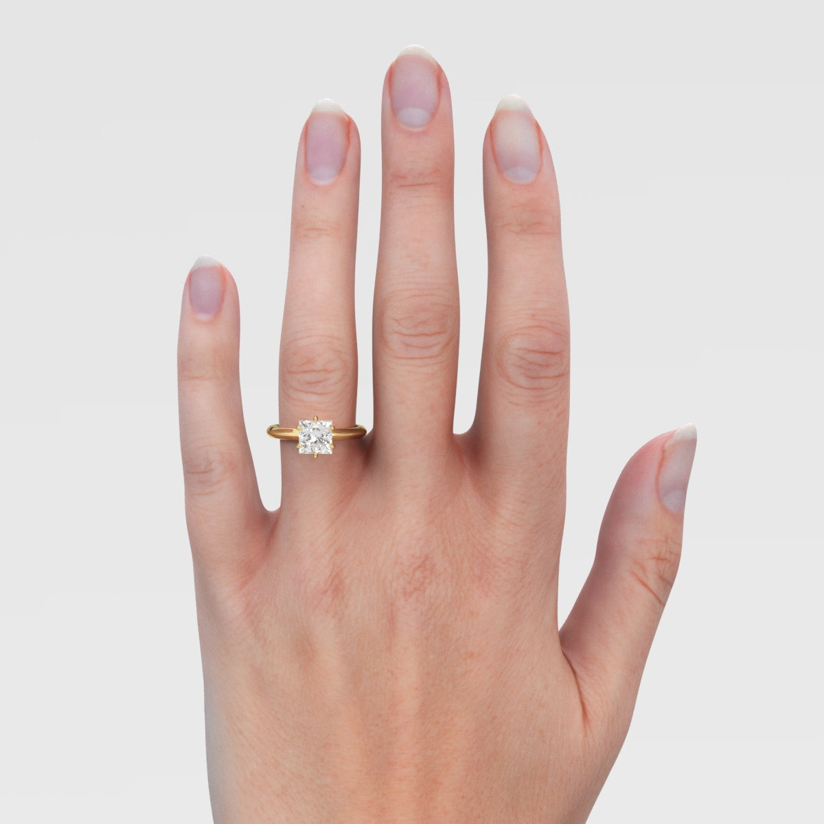 Anillo de Compromiso Knife Edge Princess
