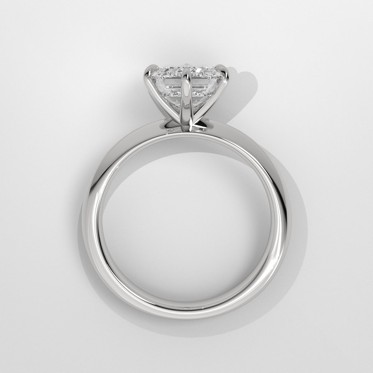 Anillo de Compromiso Knife Edge Emerald