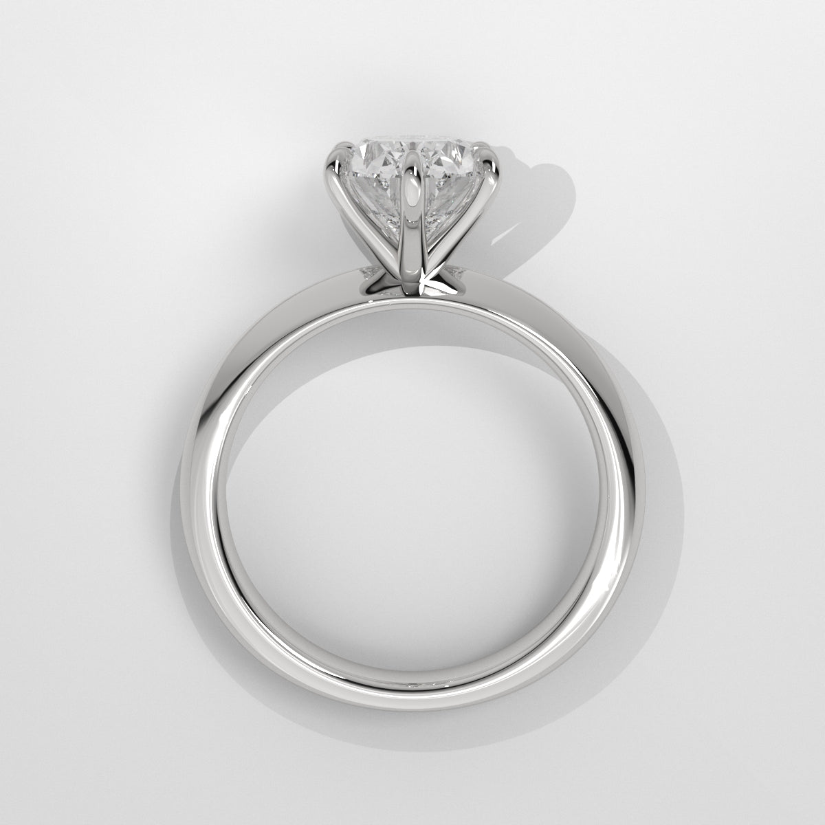 Anillo de Compromiso Knife Edge Oval