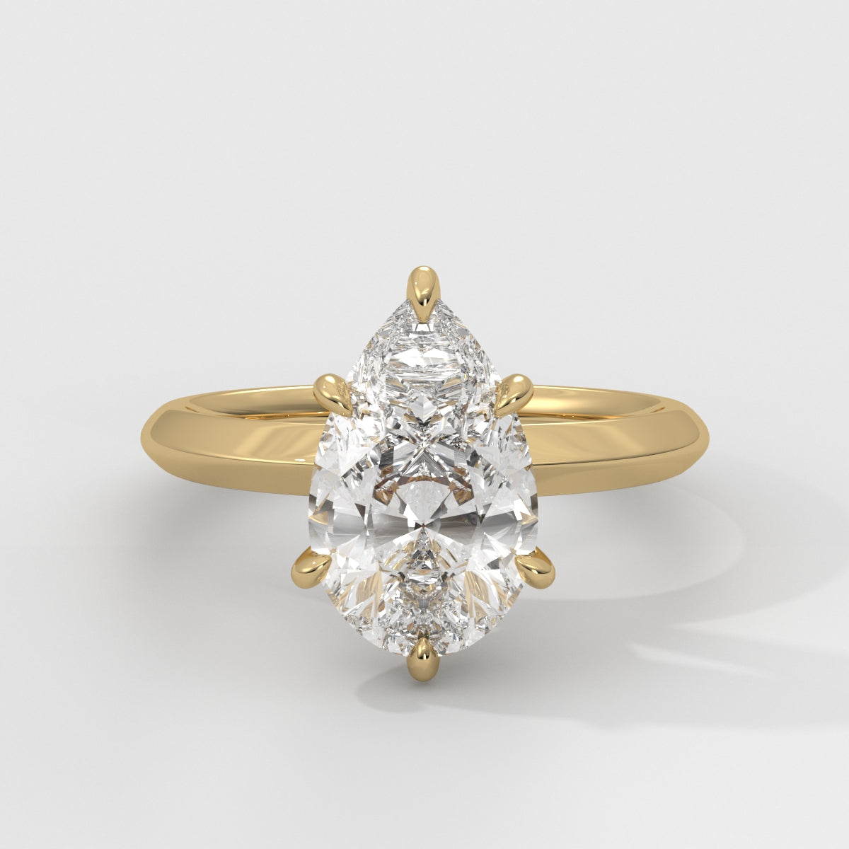 Anillo de Compromiso Knife Edge Pear