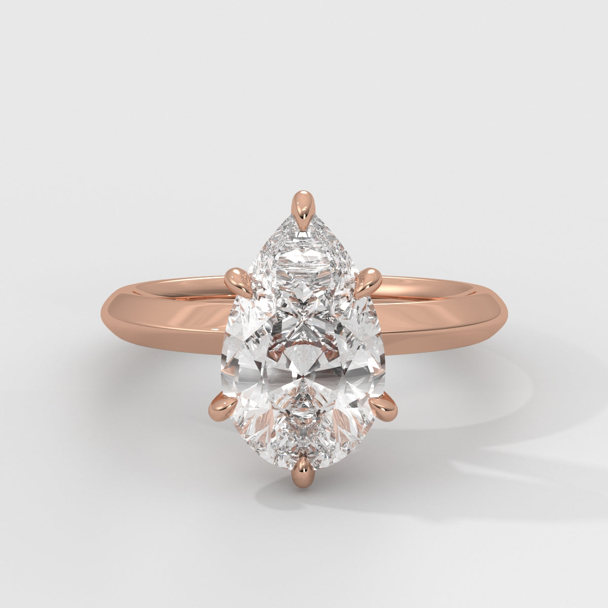 Anillo de Compromiso Knife Edge Pear