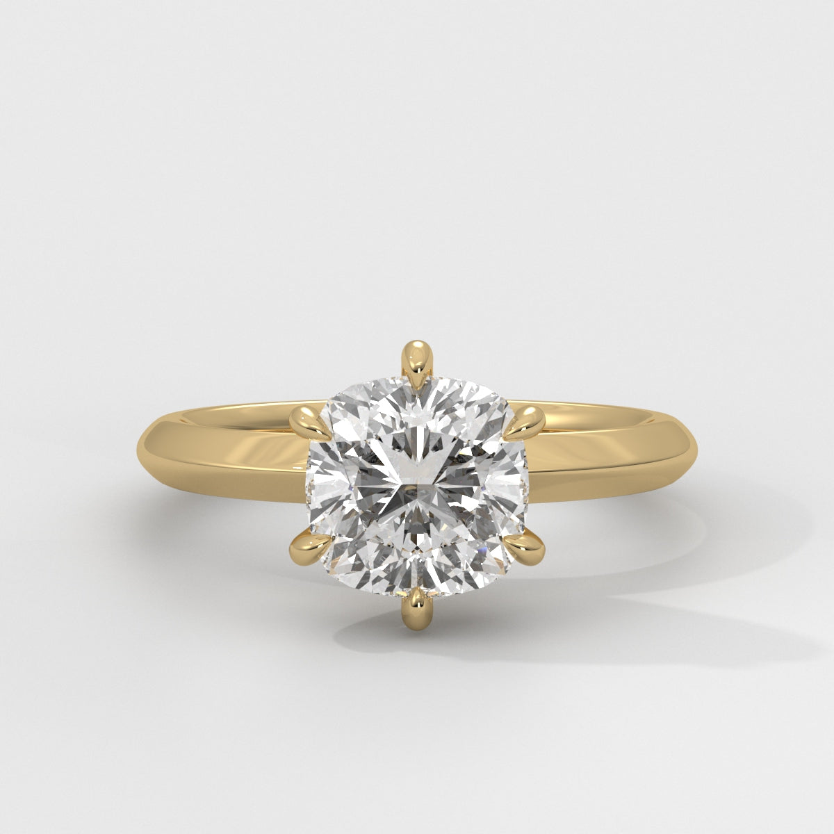 Anillo de Compromiso Knife Edge Cushion