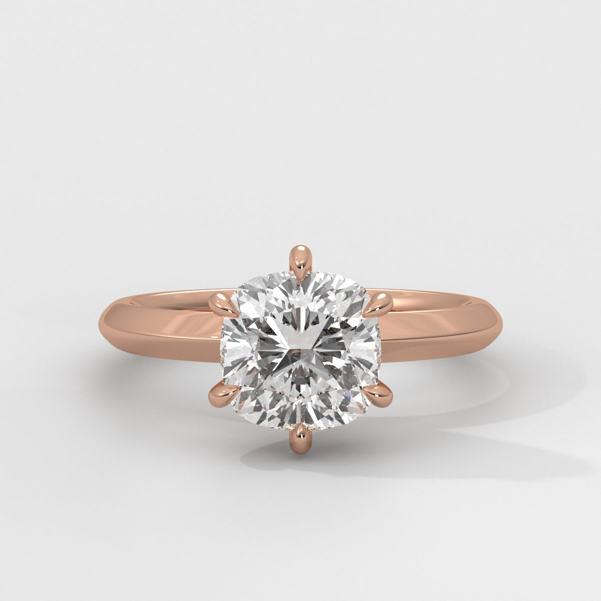 Anillo de Compromiso Knife Edge Cushion