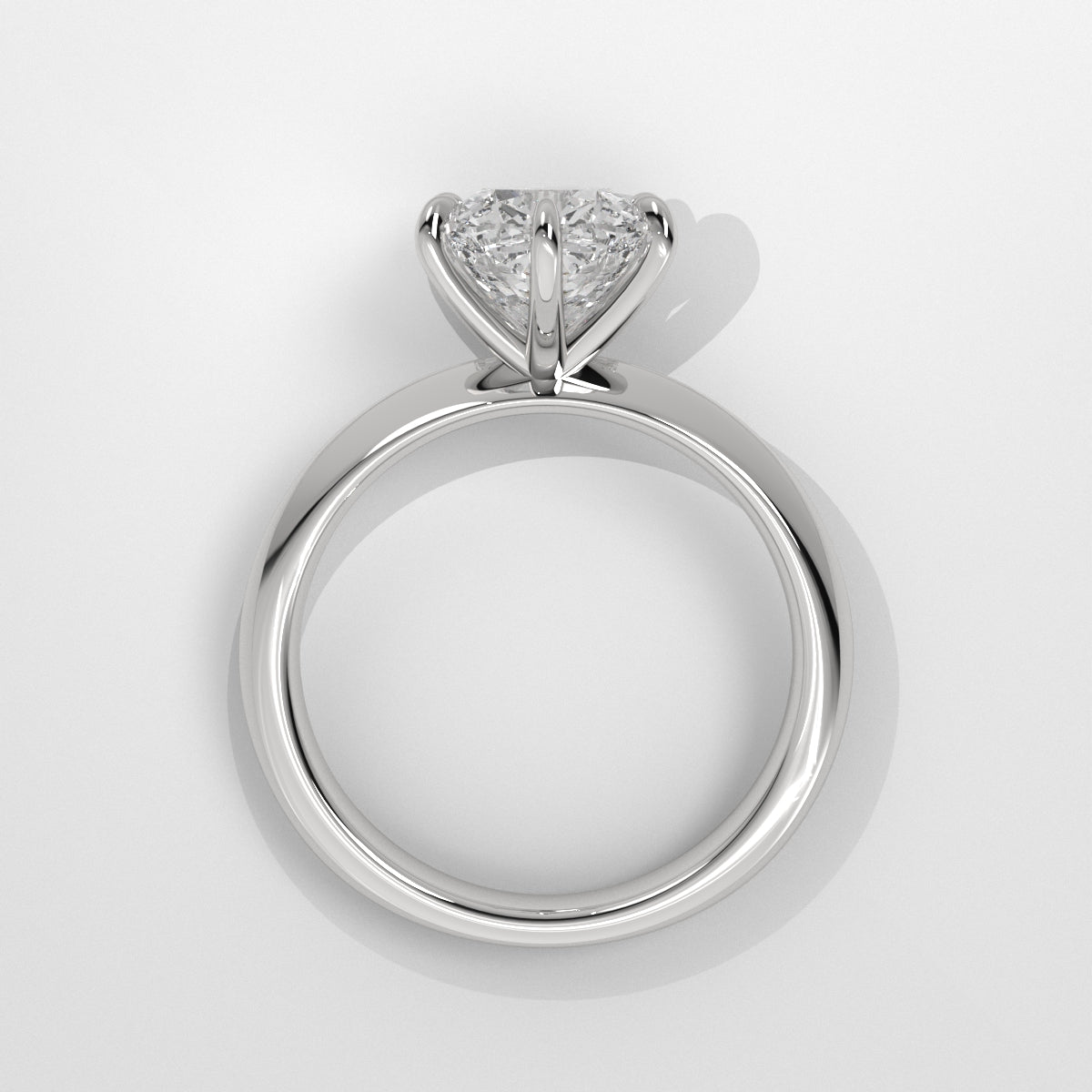 Anillo de Compromiso Knife Edge Cushion