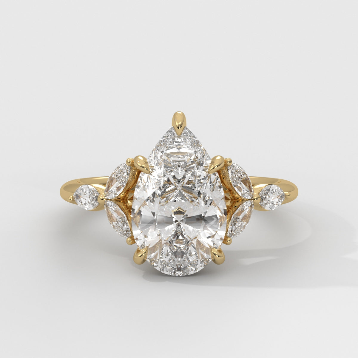 Anillo de Compromiso Laurel Pear