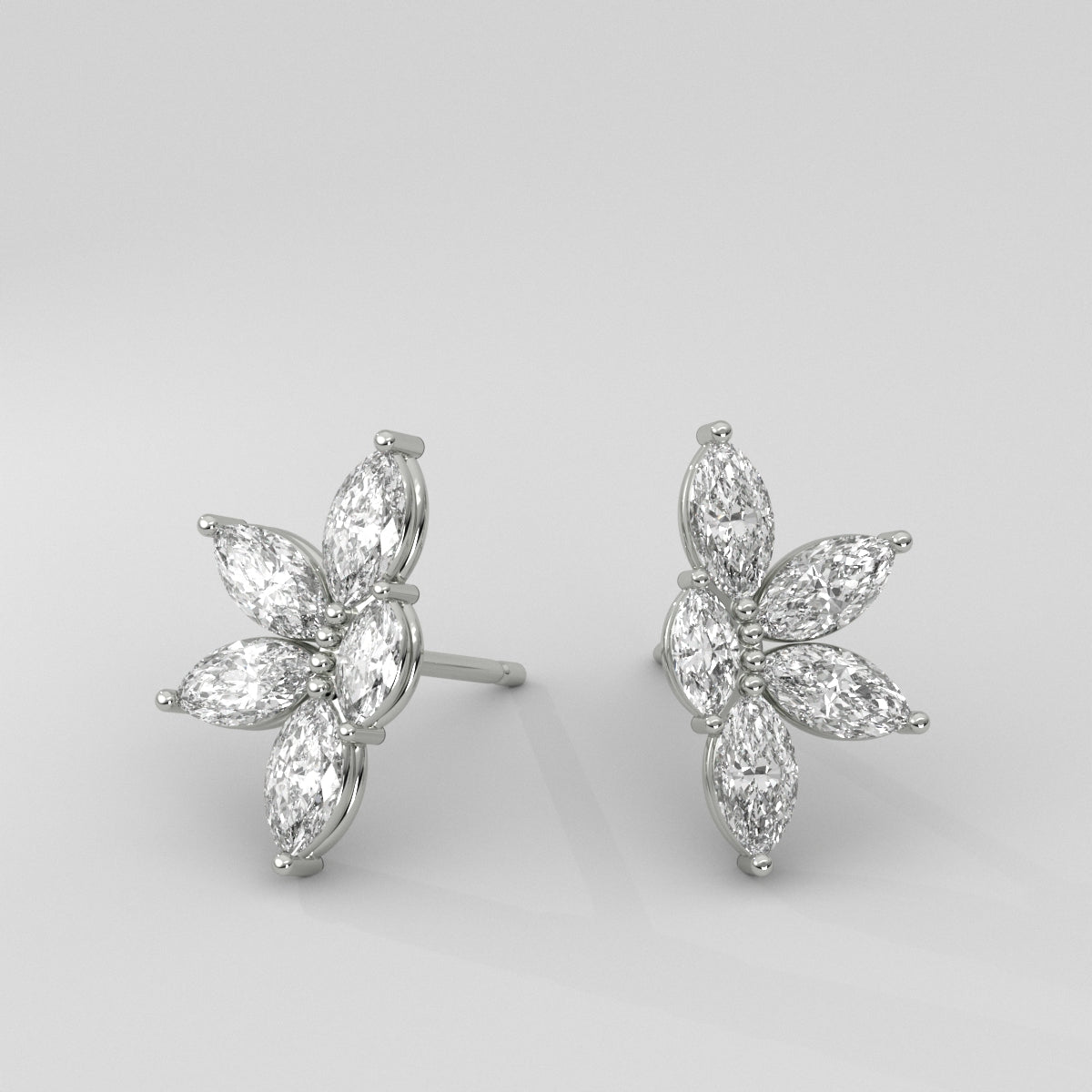 Aretes Cluster Marquise