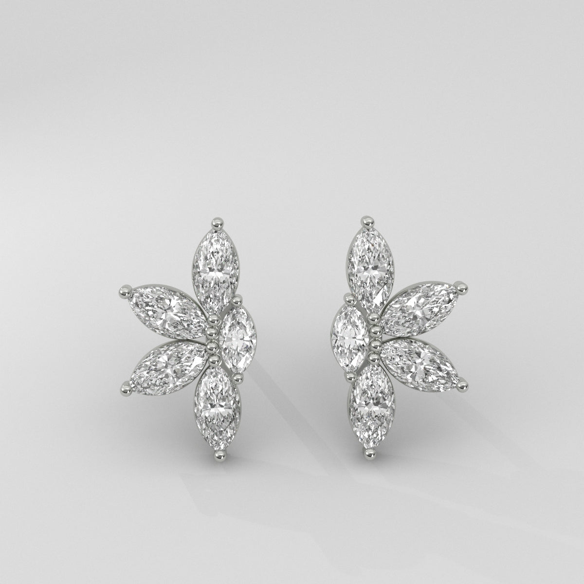 Aretes Cluster Marquise