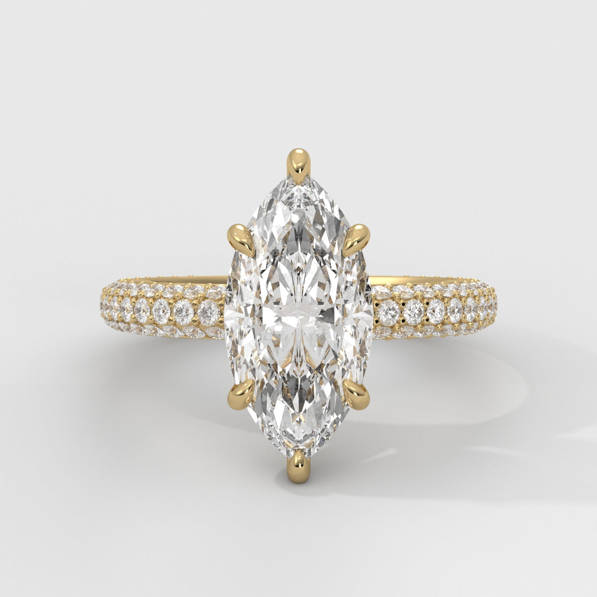 Anillo de Compromiso Pavé Marquise