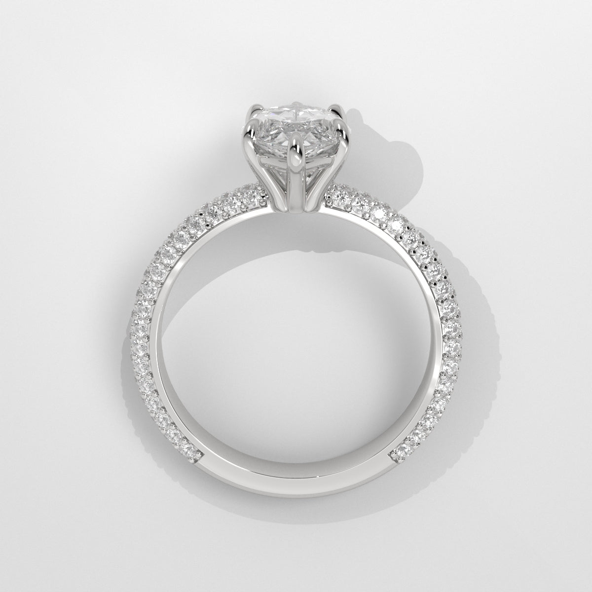 Anillo de Compromiso Pavé Marquise
