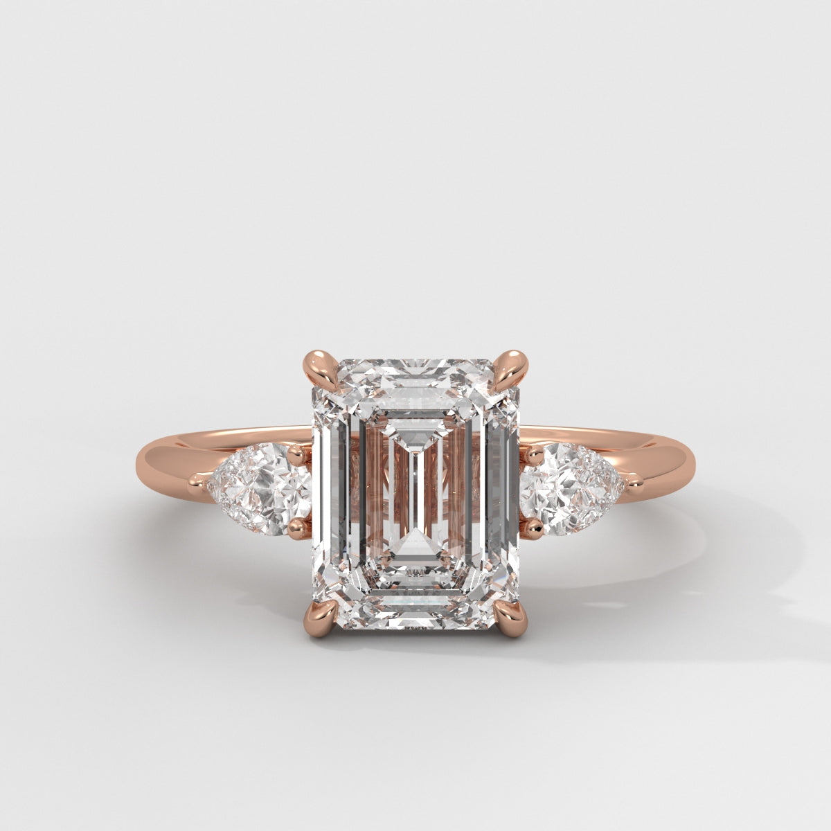 Anillo de Compromiso Sidestones Emerald