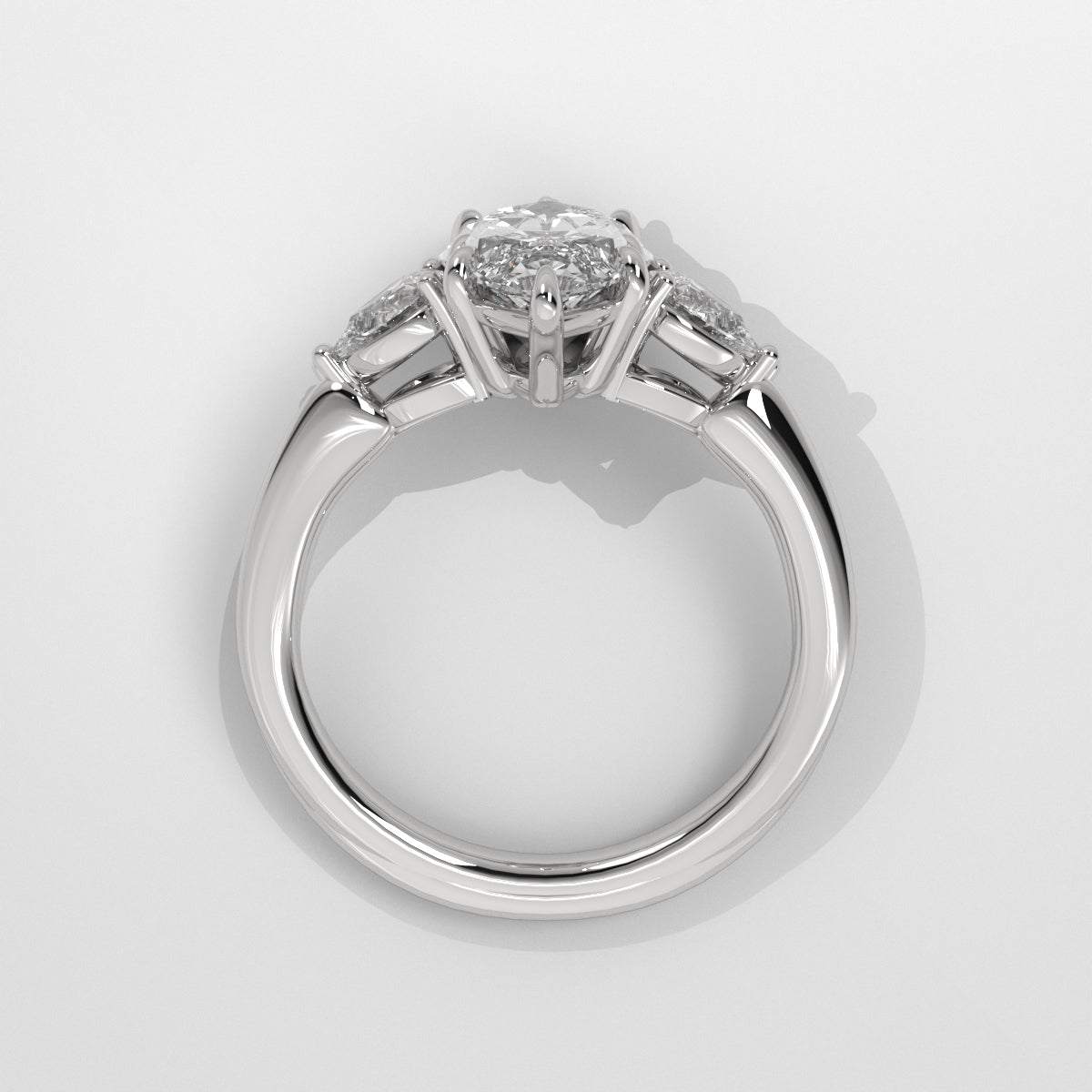 Anillo de Compromiso Sidestones Marquise