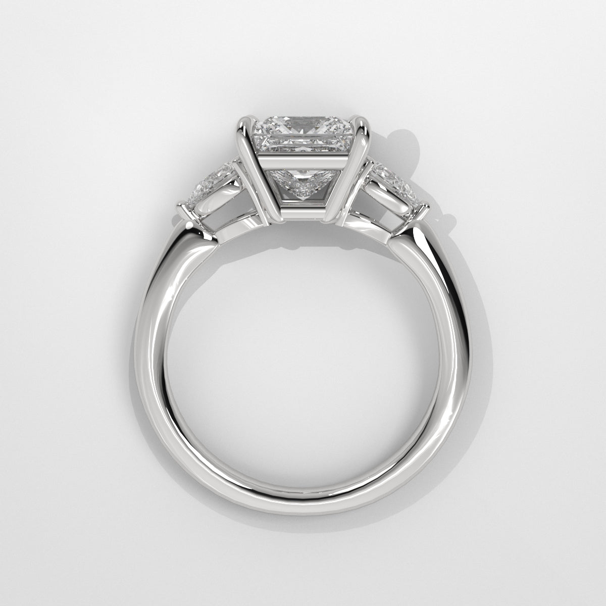 Anillo de Compromiso Sidestones Princess