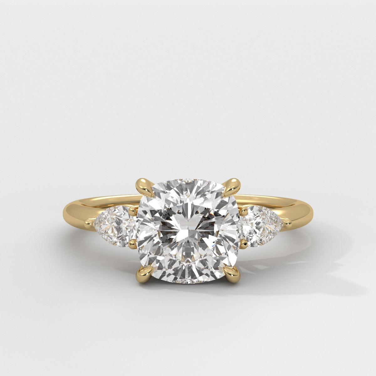 Anillo de Compromiso Sidestones Cushion