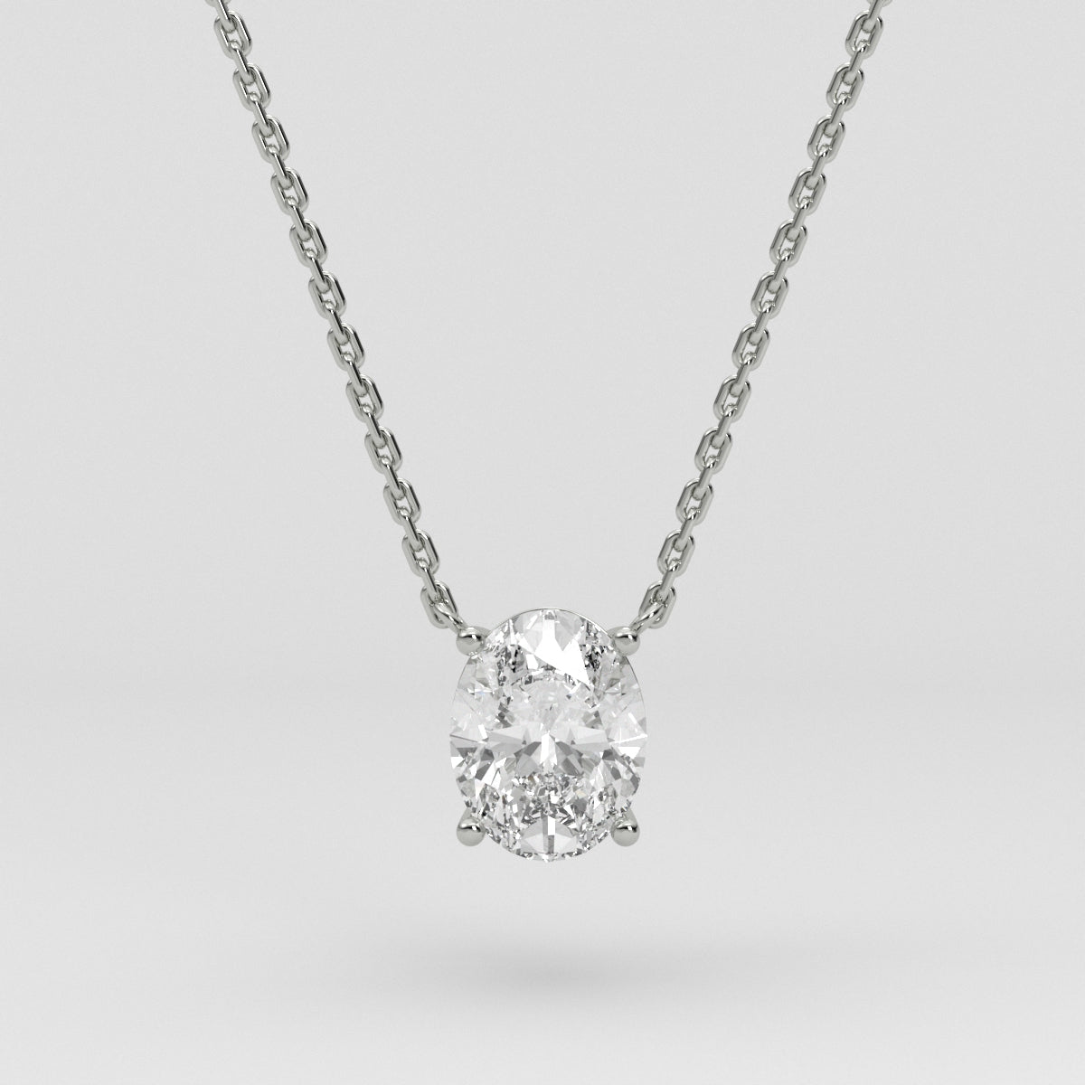 Collar Solitario Oval
