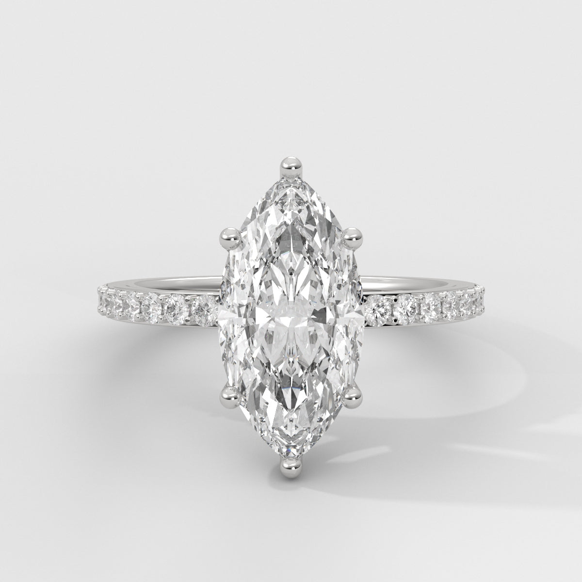 Anillo de Compromiso Sidestones 1.50 mm Marquise