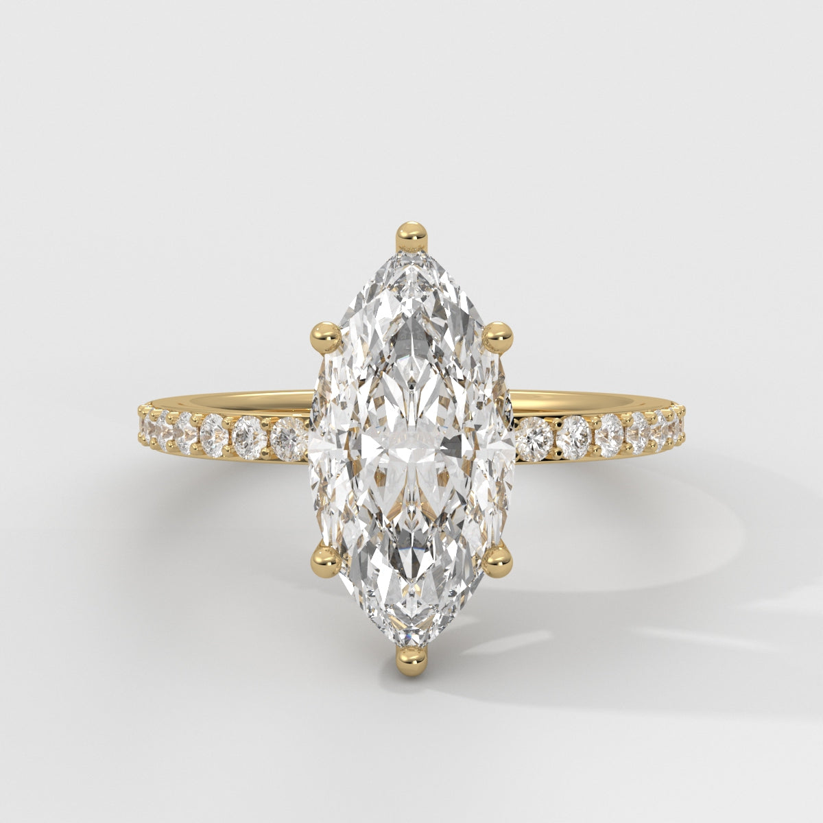 Anillo de Compromiso Sidestones 1.50 mm Marquise