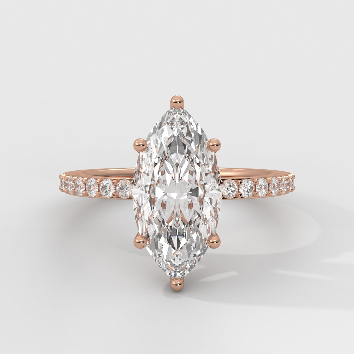 Anillo de Compromiso Sidestones 1.50 mm Marquise