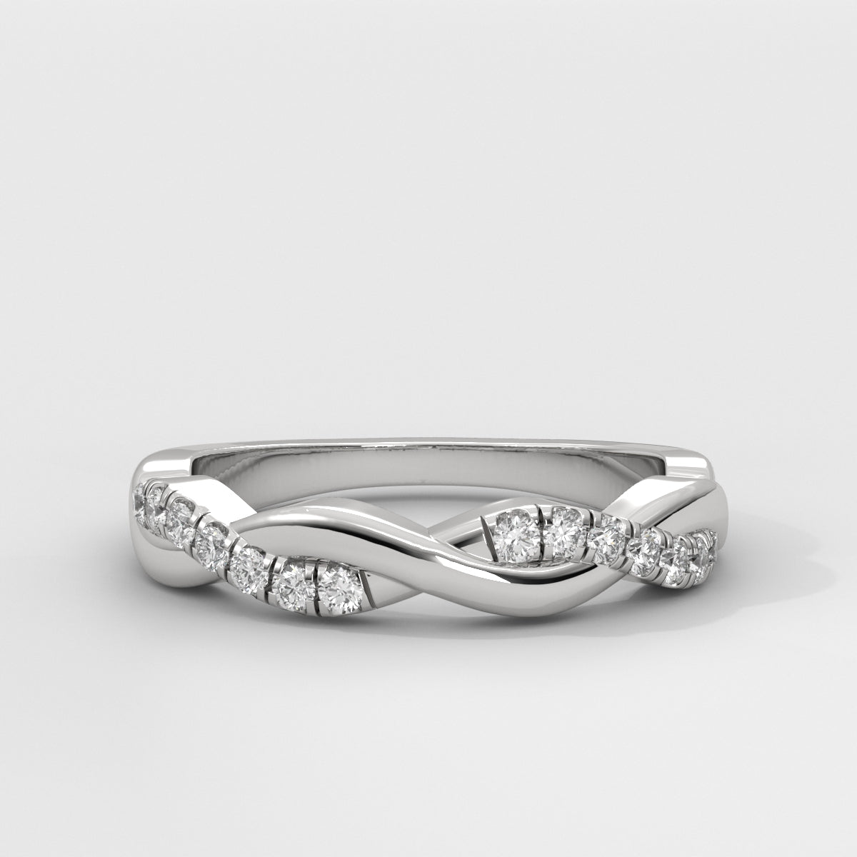 Anillo Twisted Shank Wedding Band