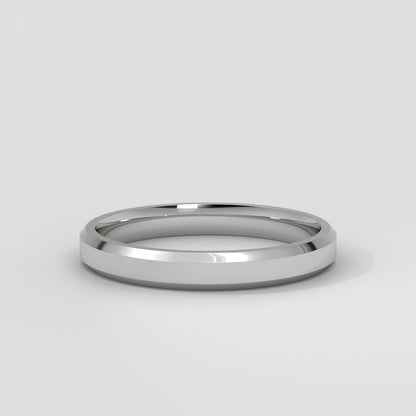 Anillo Beveled Edge Wedding Band