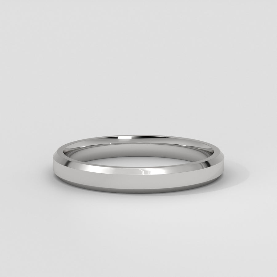 Anillo Beveled Edge Wedding Band