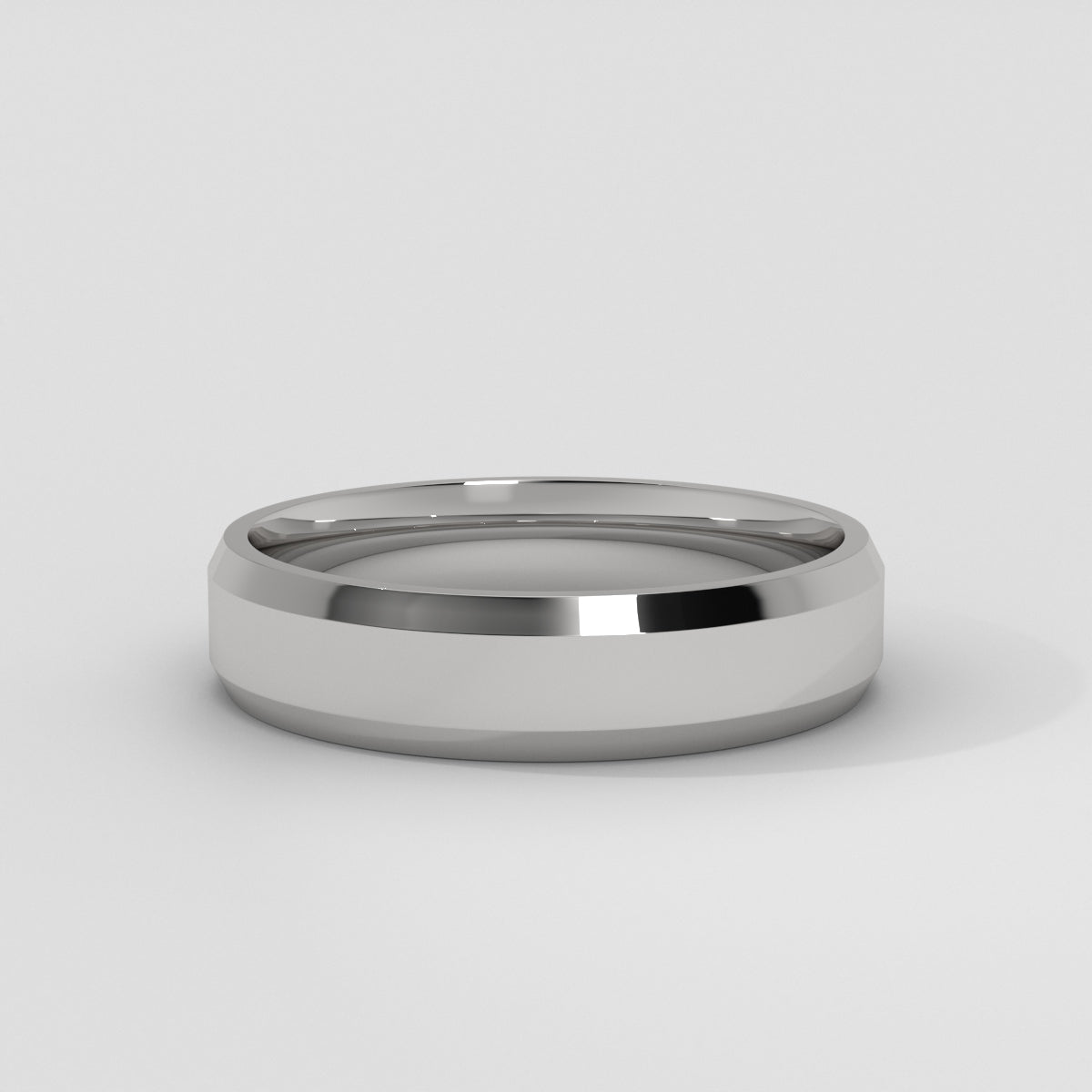 Anillo Beveled Edge Wedding Band