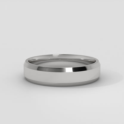 Anillo Beveled Edge Wedding Band
