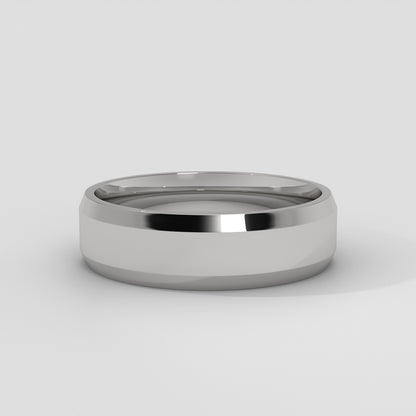 Anillo Beveled Edge Wedding Band