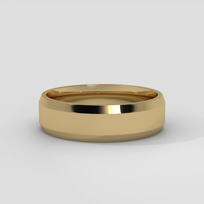 Anillo Beveled Edge Wedding Band
